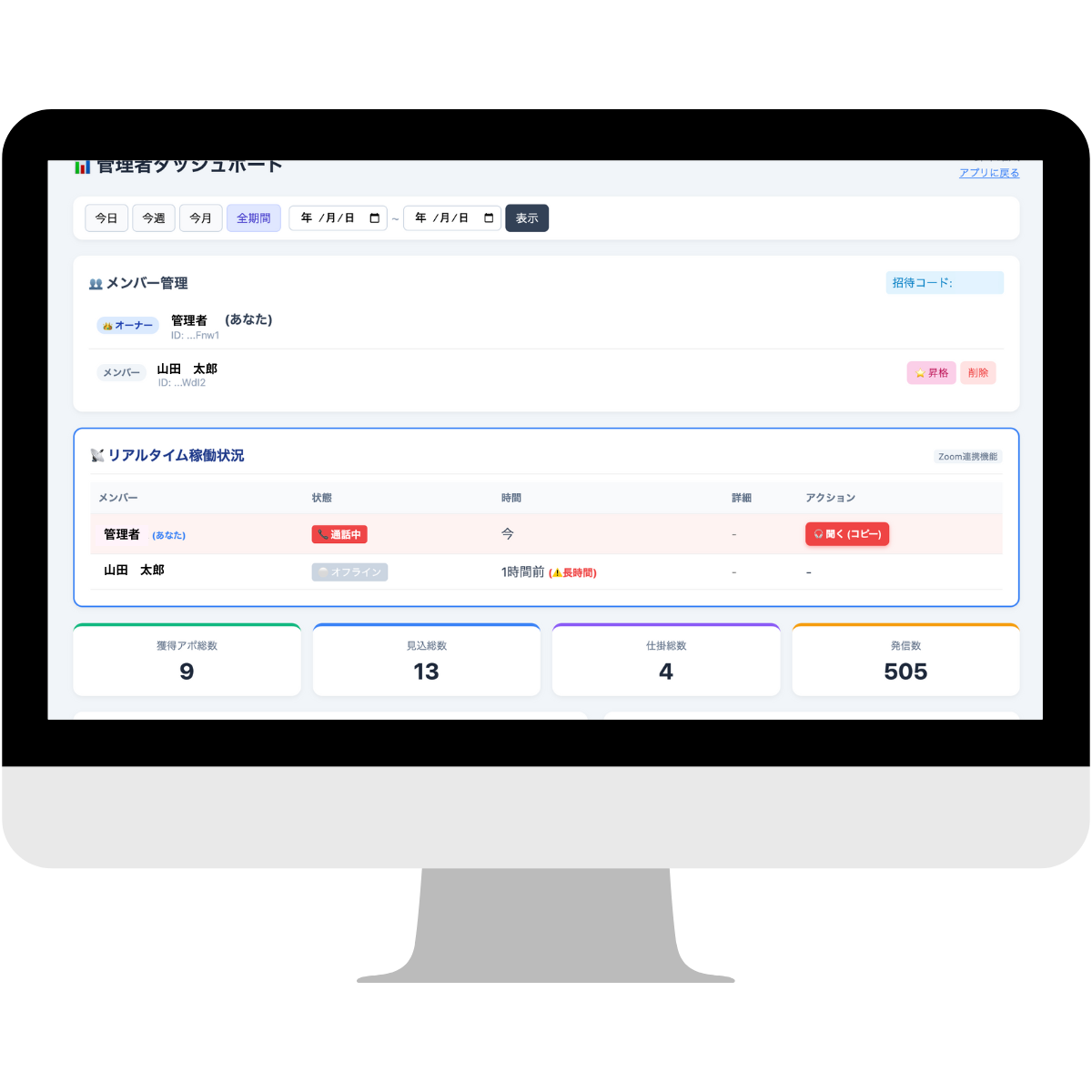 TFT管理者ダッシュボード