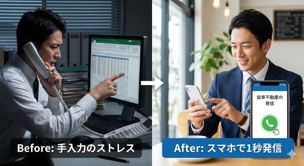 手入力とアプリの比較